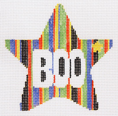 click here to view larger image of BOO Striped Star (hand painted canvases)