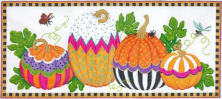 click here to view larger image of Funky Punkins Large Rectangle (hand painted canvases 2)