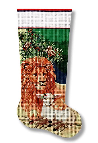 click here to view larger image of Lion and Lamb (hand painted canvases)