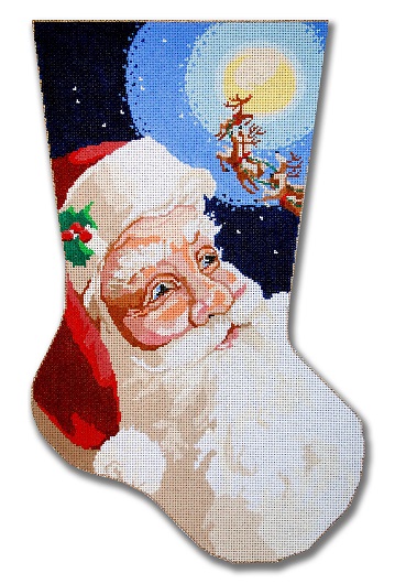 click here to view larger image of Jolly St Nick (hand painted canvases)