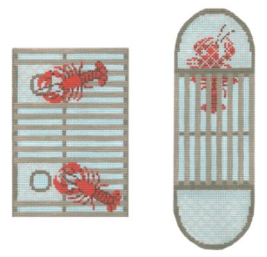 click here to view larger image of Curved Lobster Trap (hand painted canvases)