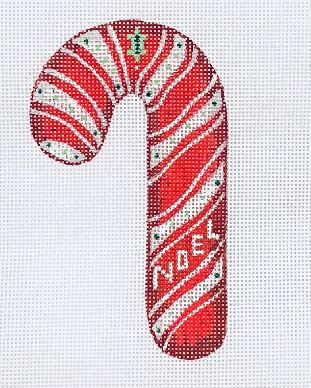 click here to view larger image of NOEL Candy Cane (hand painted canvases)