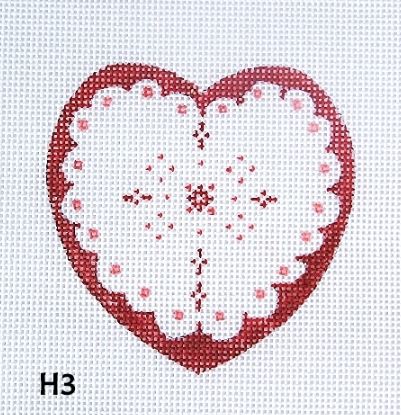 click here to view larger image of Lace Heart (hand painted canvases)