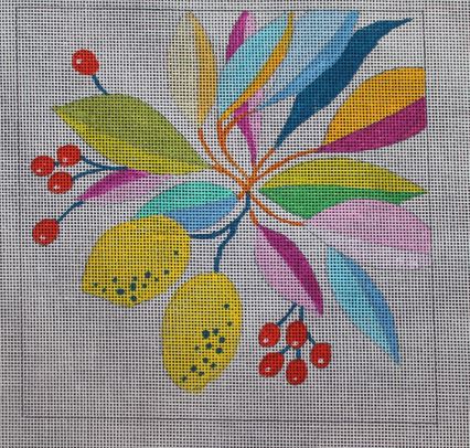 click here to view larger image of Whimsy Lemon Branch (hand painted canvases)