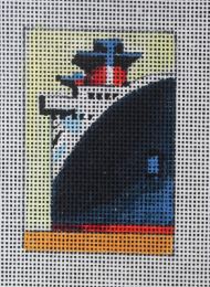 click here to view larger image of Luggage Tag - Ship (hand painted canvases)