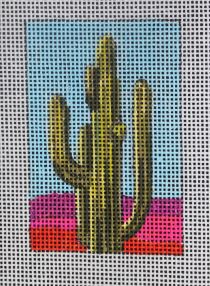 click here to view larger image of Luggage Tag - Large Cactus (hand painted canvases)