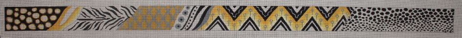 click here to view larger image of Purse Strap - Black and Yellow (hand painted canvases)