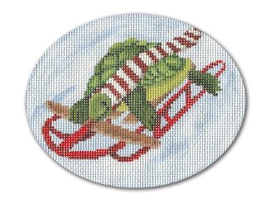 click here to view larger image of Sledding Turtle  (hand painted canvases)