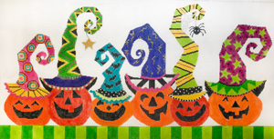 click here to view larger image of Pumpkin Patch Party (hand painted canvases)