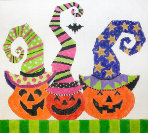 click here to view larger image of Pumpkin Party Trio - Bat (hand painted canvases)
