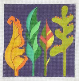 click here to view larger image of Leaves w/Stitch Guide (hand painted canvases)