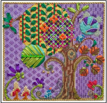 click here to view larger image of Tree of Life w/Stitch Guide (hand painted canvases)