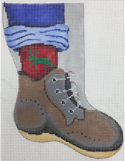 click here to view larger image of Work Boot Mini Sock (hand painted canvases)