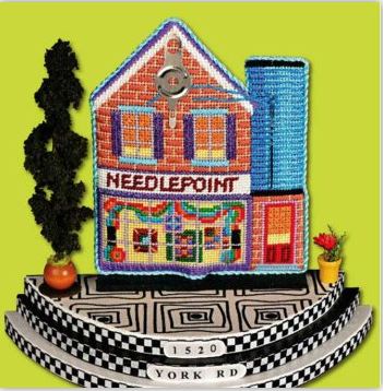 click here to view larger image of Needlepoint Shop w/Stitch Guide (hand painted canvases)