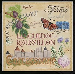 click here to view larger image of Langudoc-Roussillon Collage (hand painted canvases 2)