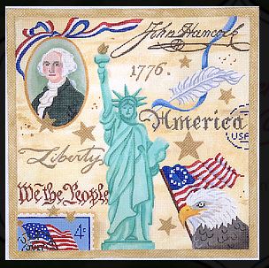 click here to view larger image of Historic Independence Day Collage (hand painted canvases 2)