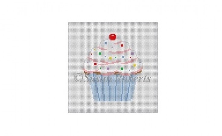 click here to view larger image of Star Cupcake (hand painted canvases)