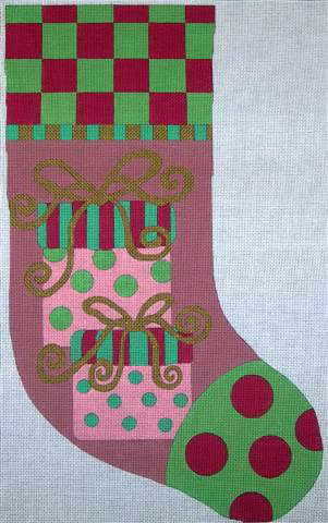 click here to view larger image of Sara P Stocking (hand painted canvases)