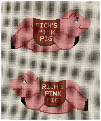 click here to view larger image of Richs Pink Pig (hand painted canvases)