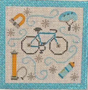 click here to view larger image of Biking Square  (hand painted canvases)