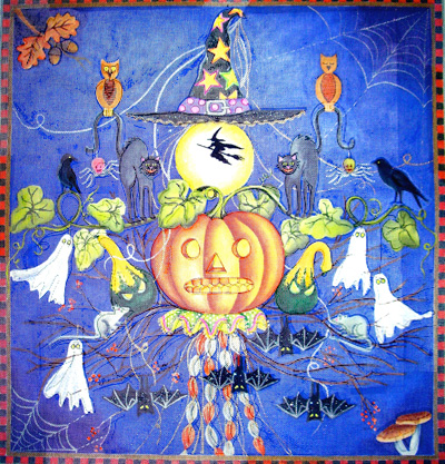 click here to view larger image of Witches Chandelier (hand painted canvases)