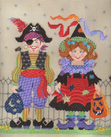 click here to view larger image of Trick or Treat Kids (hand painted canvases)