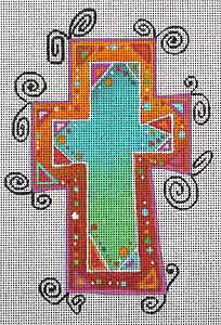 click here to view larger image of Funky Cross 1 (hand painted canvases)