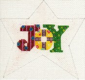 click here to view larger image of Joy Star Ornament (hand painted canvases)