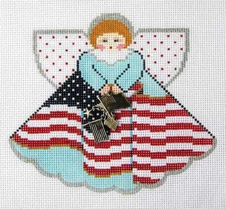 click here to view larger image of Old Glory Angel (hand painted canvases)