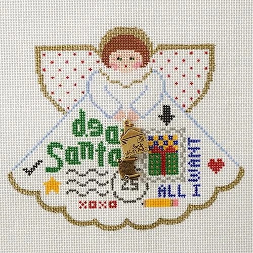 click here to view larger image of Letter to Santa Angel - White (hand painted canvases)
