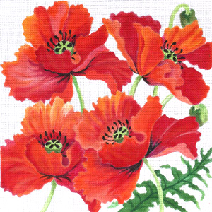 click here to view larger image of Poppies Revisited (hand painted canvases)