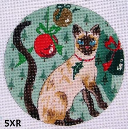 click here to view larger image of Siamese Cat Ornament (hand painted canvases)