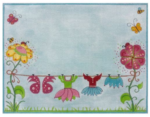 click here to view larger image of Fairies Clothesline (hand painted canvases)