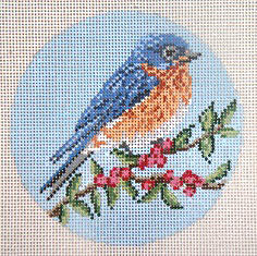 click here to view larger image of Eastern Bluebird Ornament (hand painted canvases)