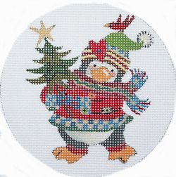 click here to view larger image of Christmas Plaids - Duck (hand painted canvases)