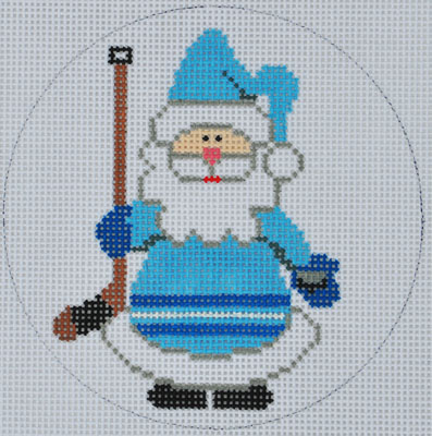 click here to view larger image of Hockey Santa (hand painted canvases)