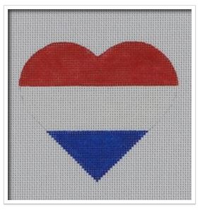 click here to view larger image of Netherlands Flag Heart   (hand painted canvases)