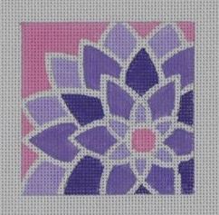 click here to view larger image of Purple Graphic Flower  (printed canvas)