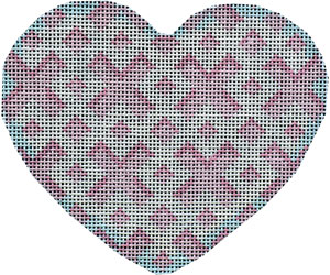 click here to view larger image of Lattice Heart (hand painted canvases)