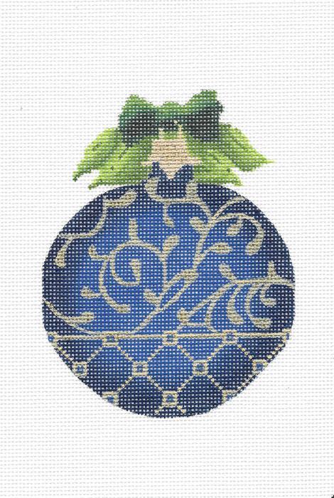 click here to view larger image of September Sapphire Ornament (hand painted canvases)