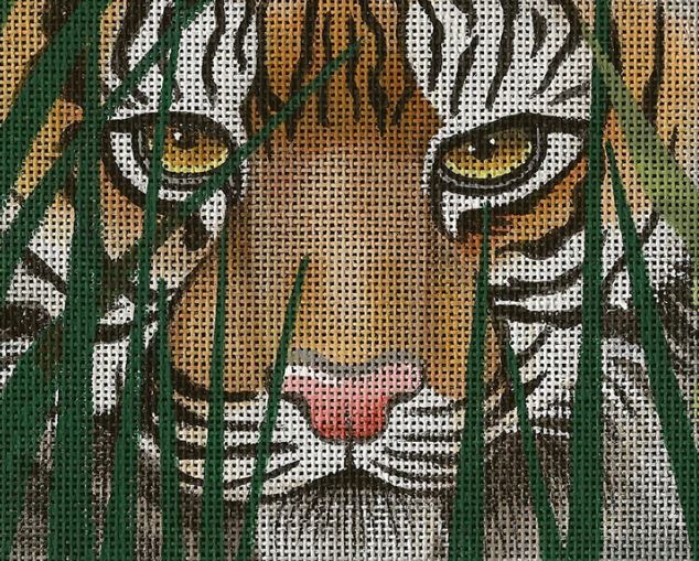 click here to view larger image of Tiger Awaits, A (hand painted canvases)