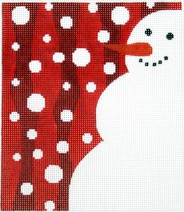 click here to view larger image of Snowman on Red (hand painted canvases)