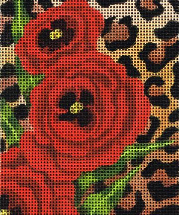 click here to view larger image of Spotted Poppies (hand painted canvases)