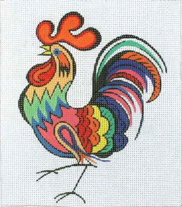 click here to view larger image of Multicolor Rooster (hand painted canvases)