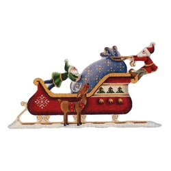 click here to view larger image of Loading the Sleigh (hand painted canvases)