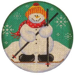 click here to view larger image of Ski Snowman (hand painted canvases)