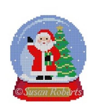 click here to view larger image of Snow Globe Santa (hand painted canvases)