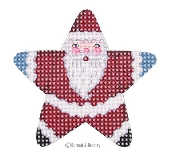click here to view larger image of Red Star Santa (hand painted canvases)
