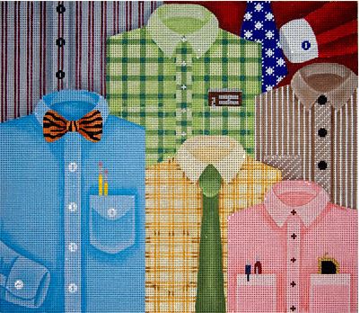 click here to view larger image of Shirts & Ties II (hand painted canvases)