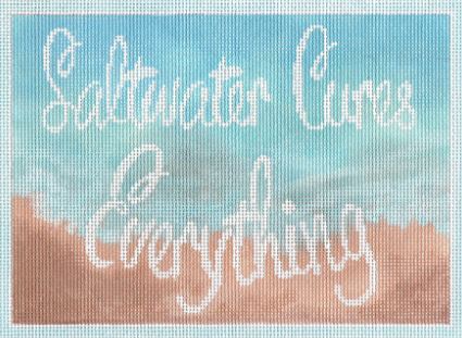 click here to view larger image of Saltwater Cures Everything (hand painted canvases)